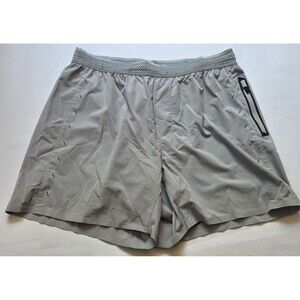 Ten Thousand Session Short Med 5" Lined Gray Training Gym Running Shorts Defect